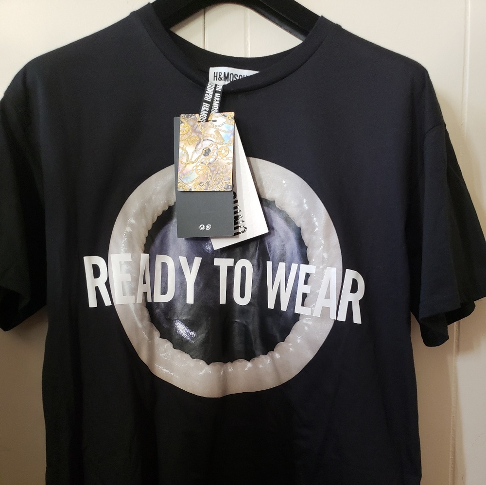 H&M moschino Ready to Wear Condom tshirt
